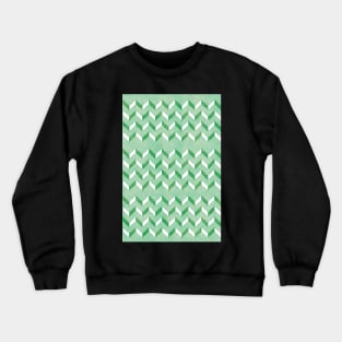 Cool Green Line Design Print Crewneck Sweatshirt